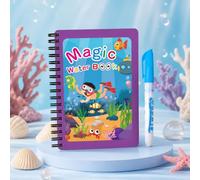 Magic Water Coloring Book, Reusable Water Doodle Pad with Refillable Water Pen for Indoor Leisure, Stress Relief, Hand Painting Hobby(Underwater World)