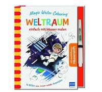 Ullmann Medien Water Colouring Set – Magic Water Colouring: Space – 16 images + water pen – Ages 4+