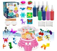 Magic Water Elf Kit, 3D Aqua Fairy Water Gel Sensory Toy DIY Arts and Crafts for Kids Magic Hot Pot with Mold Sea Creatures Educational Toys for Kids 3+ Girls Boy Birthday Gift
