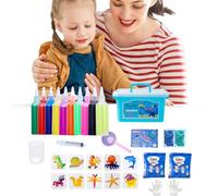 Magic Water Elf Toy Kit,Aqua Fairy Water Gel,Squishy Maker,3D Creative Educational Crafts & Art Set,100ml Magic Water Elf Water Animal Beads,Colorful Handmade DIY Sea Creature Oceans Mold (6 Colors)