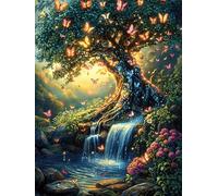 Magic Waterfall 1000 Piece Jigsaw Puzzle Wild Animals Fantasy Animal For Men Educational Decompression Adults Anxiety Memory Care Mothers Valentines Gift Sturdy Paperboard 1000 PCS