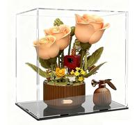 Magic Watering Can Flower Building Blocks Set,Motion Flower Bouquet Building Blocks,Control Automatic Bloom Roses,with Led Lights,Magic Bottle,Spray and Rose Blooms Instantly,for Home & Gifts (B)