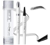 Magic Waterproof Eyebrow Pencil, 2024 New 3D Micro Eye-brow Pencil with 4 Fork Tip Applicator, Effortlessly creates natural-looking brows (1PCS-Black)