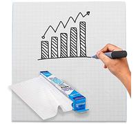 Magic Whiteboard Wipeable Flipchart Sheets - Grid/Squared A1 Static Whiteboard Flip Charts - 25 sheets