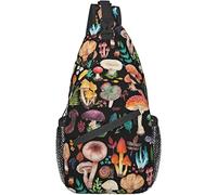 Magic Wild Mushroom Shrooms Sling Bag,Multipurpose Crossbody Shoulder Bags Travel Hiking Chest Backpack for Women Men