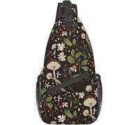 Magic Wild Mushroom Shrooms Sling Bag,Multipurpose Crossbody Shoulder Bags Travel Hiking Chest Backpack for Women Men