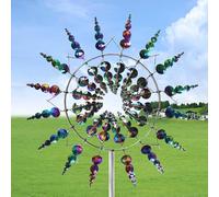 Magic Windmill Metal Windmill Wind Powered Sculpture Unique and Magic Wind Powered Sculpture Wind Spinner Wind Spinner Garden Wind Chime for Outdoor Use