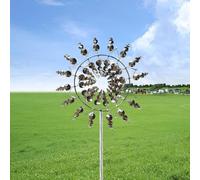 Magic Windmill Metal Windmill Wind Powered Sculpture Unique and Magic Wind Powered Sculpture Wind Spinner Wind Spinner Garden Wind Chime for Outdoor Use