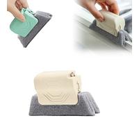 Magic Window Groove Cleaning Brush, New Window Groove Cleaning Brush Tools Set, Groove Cleanin Brush Window or Sliding Door for Sliding Door, Sill, Tile Lines, Shutter (Beige)