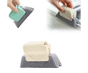 Magic Window Groove Cleaning Brush, New Window Groove Cleaning Brush Tools Set, Groove Cleanin Brush Window or Sliding Door for Sliding Door, Sill, Tile Lines, Shutter (Beige)