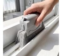 Magic Window Track Cleaner, Window Groove Cleaning Brush Tools Set,Grey | Fiber Bristles Reach Deep into Narrow Gaps to Remove Dust From Sliding Door Tracks and Window Sills Effectively