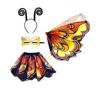 Magic Wings Costume - Fantasy Dress Up Accessory for Kids Teens | Glittered Organza Material with Flexible Wire Structure, Comfortable Strap Fit for Birthday Parties, Halloween Role Play
