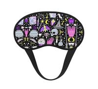 Magic Witch Bohemian Drawing Sleep Masks Silky Eye Cover Soft Satin Blindfold Elastic Strap Night Eye Shade for Women Men