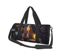 Magic Witch Witchcraft Bohemian Drawing Duffle Bag With Shoes Compartment And Adjustable Strap,Foldable Travel Duffel Bags For Men Women,Waterproof Duffel Bags, Black, One Size