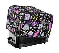 Magic Witch Witchcraft Bohemian Drawing Pattern 4 Slice Toaster Dust Cover, Waterproof Toaster Oven Dust Cover