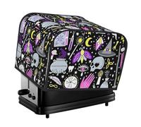 Magic Witch Witchcraft Bohemian Drawing Print 4-Slice Toaster Cover Dustproof Waterproof Appliance Protector Home Kitchen Decor