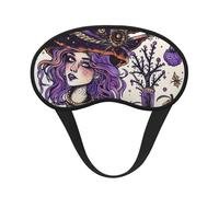 Magic Witch Witchcraft Bohemian Drawing Print Blackout Sleep Mask for Women & Men, Zero Eye Pressure Eye Mask for Travel and All - Around Sleep