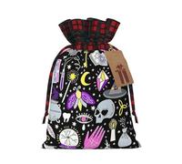 Magic Witch Witchcraft Bohemian Drawing Print Gift Reusable Bags Festive Drawstring Pouches Birthday Wedding Family Gatherings