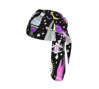 Magic Witch Witchcraft Bohemian Drawing Print Helmet Skull Cap Quick Dry Bike Headwrap Lightweight Breathable One Size Adult Modern Beanie