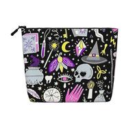 Magic Witch Witchcraft Bohemian Drawing Print Large-Capacity Makeup Bag Travel Toiletry Organizer Women Cosmetic Daily Pouch