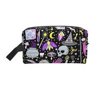 Magic Witch Witchcraft Bohemian Drawing Print Men and Women Large Capacity Travel Toiletry Bag Pouch Lightweight Daily Storage