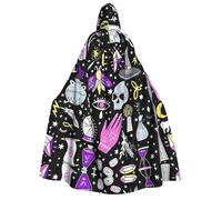 Magic Witch Witchcraft Bohemian Drawing print Men's Cosplay Cloak Robe Costume Halloween Hooded Uniform Medieval Cloak Wizard Robe