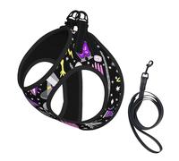 Magic Witch Witchcraft Bohemian Drawing Print Pet Supplies Adjustable Step-In Flex Breathable Mesh Dog Harness For Small Medium Dogs, S-L