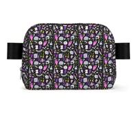 Magic Witch Witchcraft Bohemian Drawing Print Square Waist Bag Fashion Unisex Waterproof Adjustable Crossbody Sling Bags
