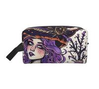 Magic Witch Witchcraft Bohemian Drawing Printed Makeup Bag Large Travel Cosmetic Bags Waterproof Cosmetic Case Toiletry Bag Organizer for Women Mom Girls