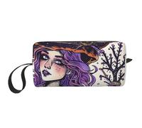 Magic Witch Witchcraft Bohemian Drawing Printed Makeup Bag with Handle, Lightweight Portable Cosmetic Organiser for Travel, Gym & Daily Use – Gift for Women Girls
