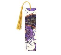 Magic Witch Witchcraft Bohemian Drawing Printed Metal Bookmarks M - Gold Lightweight Aluminium Book Marker for Books, Journals & Gifts, Ideal Book Lovers, Holiday Decor & Crafts