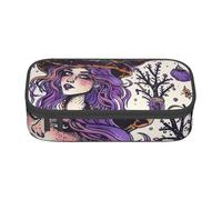 Magic Witch Witchcraft Bohemian Drawing Printed Pencil Case Large Capacity Pen Pencil Bag Stationery Box Makeup Pouch for Office Travel School