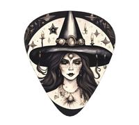 Magic Witch Witchcraft Bohemian Print 12 Pieces Guitar Picks For Guitars And Ukulele, Unique Guitar Present