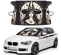 Magic Witch Witchcraft Bohemian Print Car Windshield Snow Cover, Windshield Cover For Ice And Snow Automotive Accessories