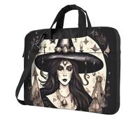 Magic Witch Witchcraft Bohemian Print Laptop Bag, Padded Shoulder Strap, Simplifies Your Daily, Ideal For Business Trips, Black, 14 inch