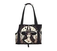 Magic Witch Witchcraft Bohemian Print Pet Tote Bag, Foldable Single Shoulder Pet Carrier For Small Pets Dogs Cats