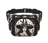 Magic Witch Witchcraft Bohemian Print Unisex Square Double Layer Waist Bag, Multi-Pocket for Sports Travel Daily Use