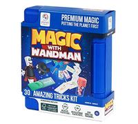 Magic With Wandman - Amazing Magic Set, - Magic Tricks for Kids - Suitable for Kids 6+, Includes Dice Bomb, Coin Portal, Brush Wand Rising Card, Card Tricks & Much More …