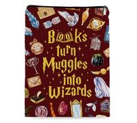 Magic Wizard Book Sleeve, Potter Merch Bookish Gift, Wizard Gift Book Covers Librarian Reader Bibliophile Bookworm Reading Lover Gift(Books Turn Muggles into Winzards) (Magic Book Sleeve-1108)