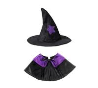 Magic wizard cape and hat set - magical pet cosplay costume set for Halloween parties