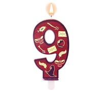 Magic Wizard Theme Birthday Candles, Number Candle Wizard Hat Magic Wand Owl Film Theme Birthday Candle Cake Topper for Kids Boys Girls Wedding Anniversary Party Decorations (Number 9)