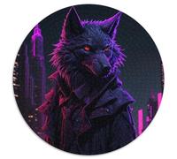 Magic Wolf 1000-Piece Jigsaw Puzzle Cardboard Jigsaw for Mother'S Day, Birthdays, Christmas 67.5x67.5cm