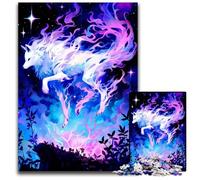 Magic Wolf Painting 1000Piece Jigsaw Puzzle Puzzles for Adults Birthday Gift Idea Challenging Brain Teaser Game 1000 PCS(38x26cm)
