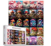 Magic World 1000 Piece Jigsaw Puzzles for Adults Giant MushroomsPuzzle Urban Living Modern Style Art 27 x 20 Inches Puzzles for Challenging Family Activity Game DIY Puzzle Wall Decor