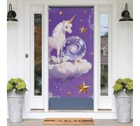 Magic World Door Banner Decorative Porch Sign Door Cover Backdrop Banner Front Doors Hanging Background Decorations for Home Indoor Outdoor Holiday Birthday Party Decor