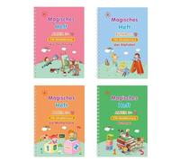 Magic Writing Book - Copybook Workbook for Preschool and Kindergarten with reusable grooved to learn letters and numbers, the plot of practice book for school of tr