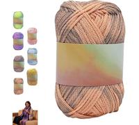 Magic Yarn Heat Sensitive Color Changing, Cotton Crochet & KnittingYarn, Soft Temperature Reactive Yarns, Fun Craft Supply, Suitable for Beginners, Fun Craft Supply (Brown)