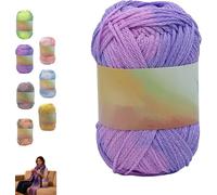 Magic Yarn Heat Sensitive Color Changing, Cotton Crochet & KnittingYarn, Soft Temperature Reactive Yarns, Fun Craft Supply, Suitable for Beginners, Fun Craft Supply (Purple)