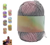 Magic Yarn Heat Sensitive Color Changing, Cotton Crochet & KnittingYarn, Soft Temperature Reactive Yarns, Fun Craft Supply, Suitable for Beginners, Fun Craft Supply (Grey)