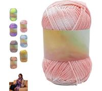Magic Yarn Heat Sensitive Color Changing, Cotton Crochet & KnittingYarn, Soft Temperature Reactive Yarns, Fun Craft Supply, Suitable for Beginners, Fun Craft Supply (Pink)